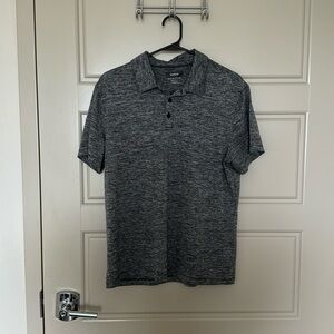 Used Alfani Gray Performance Polo Medium 100% Polyester on Great Condition